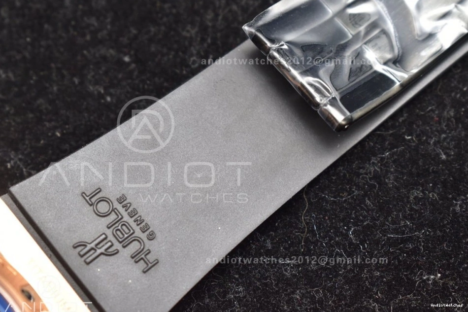 Edition Rubber RG 894 Bang Big 1:1 NewStyle A Hublot ZF Skeleton on Unico Blue Best Blue Strap Dial 1025